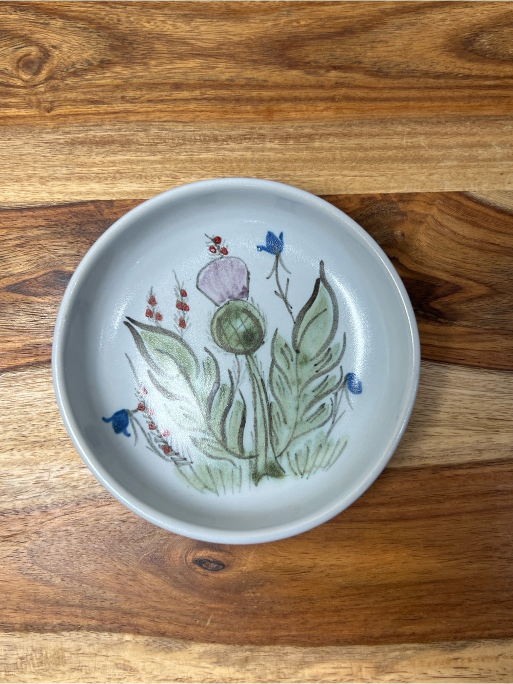 Vintage Buchan Portobello Stoneware Trinket Dish Hand-painted Thistleware Design